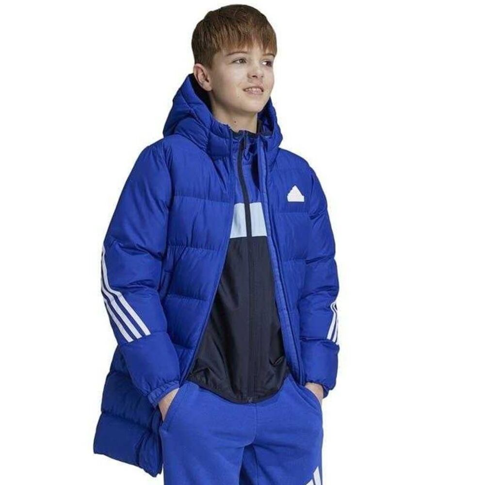 Adidas Childrens/Kids Future Icons 3 Stripes Padded Jacket / Blue